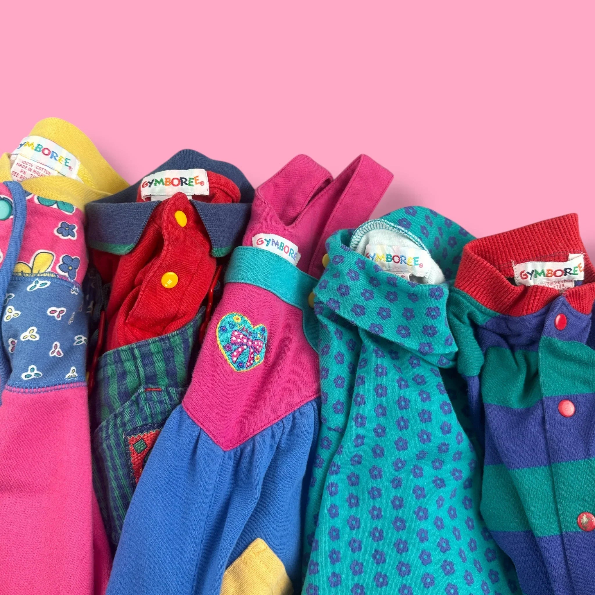 vintage GYMBOREEカラフルショートオール Gymboree – Eyespeak Vintage