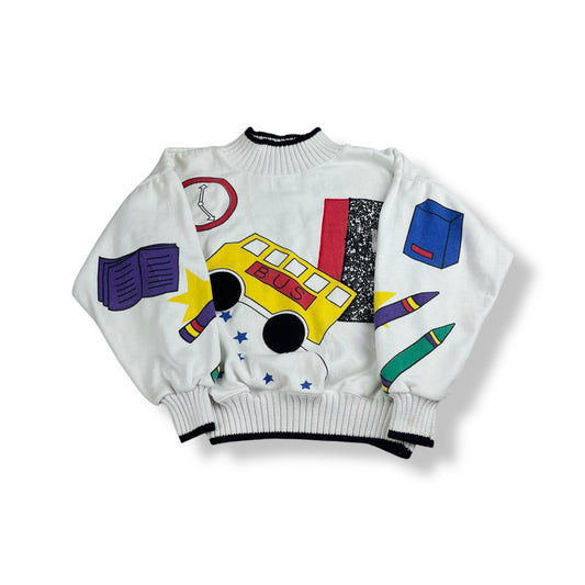 Vintage School Bus Sweater 4/5T