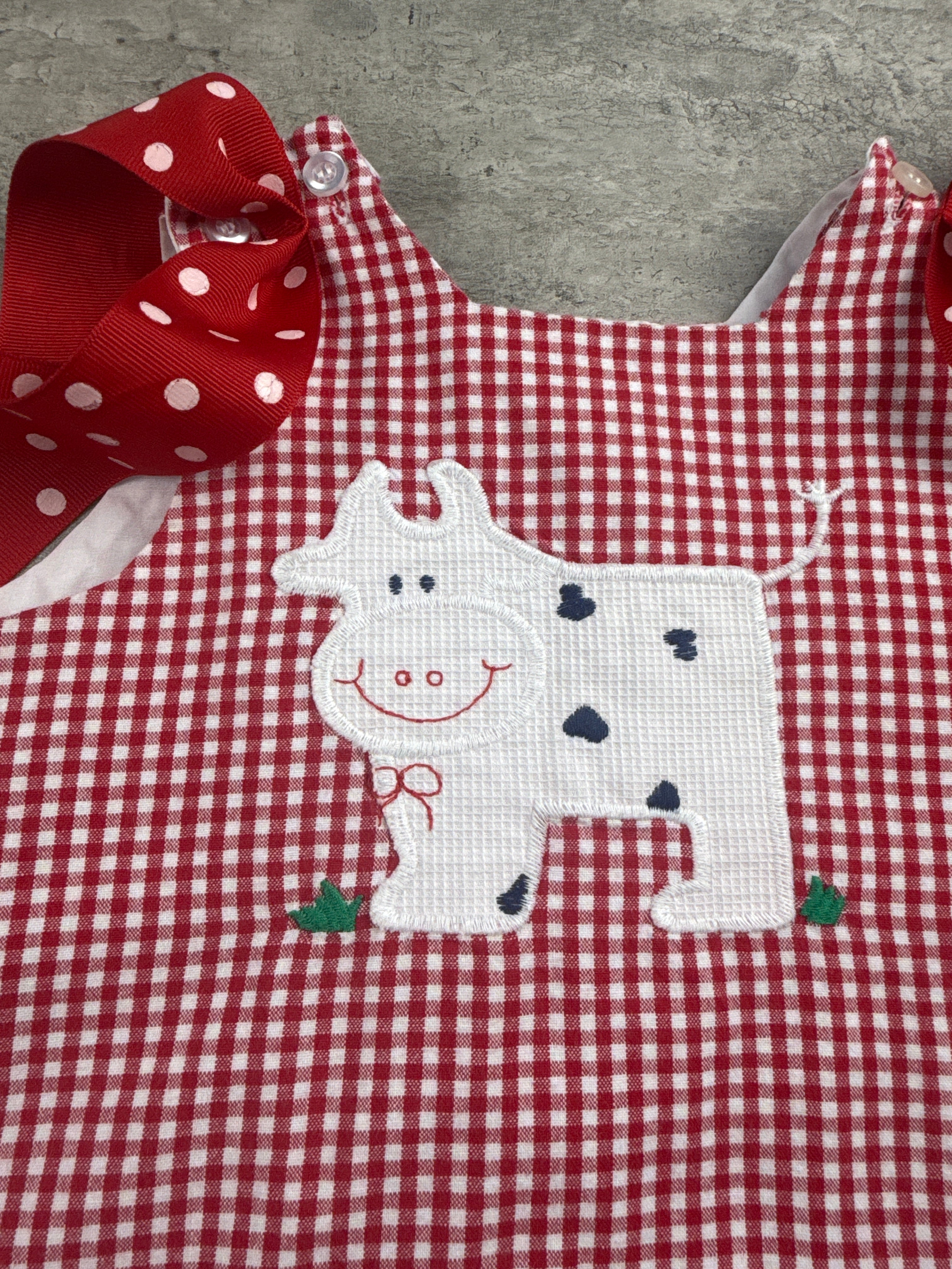 Vintage Gingham Cow Dress 12M
