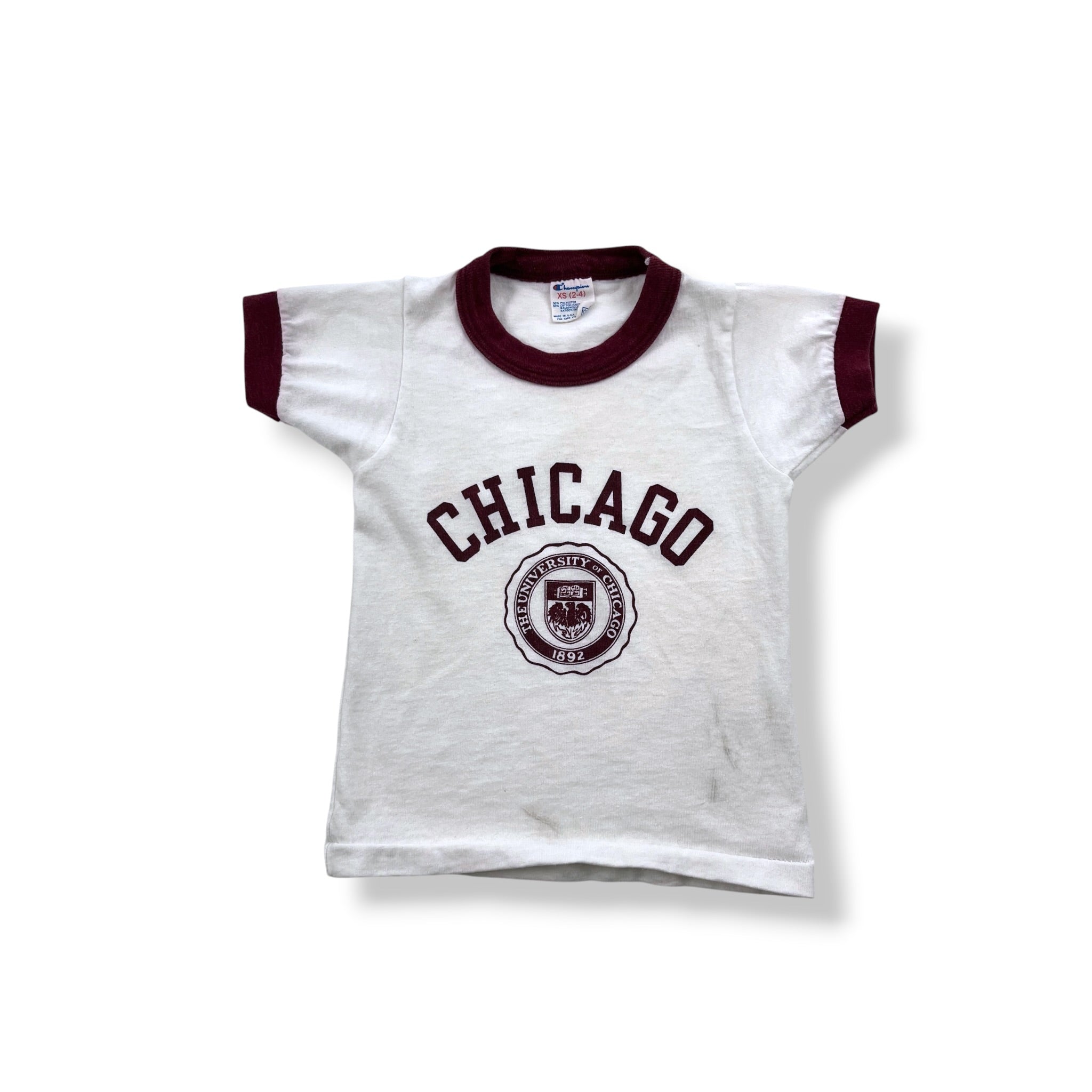 Vintage University Of Chicaco Champion Ringer 2T