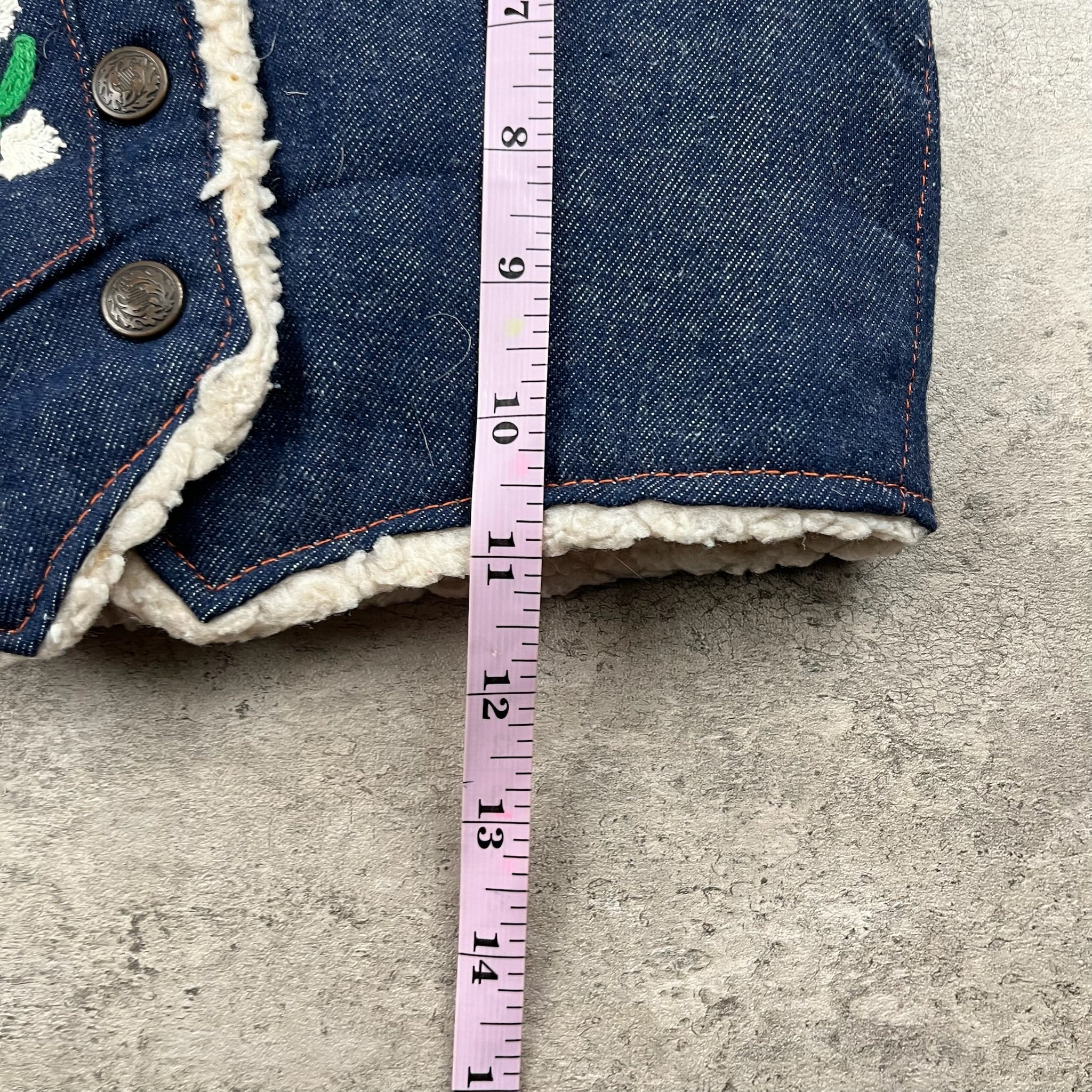 Vintage Health-Tex Denim Sherpa Vest 18-24 Montha