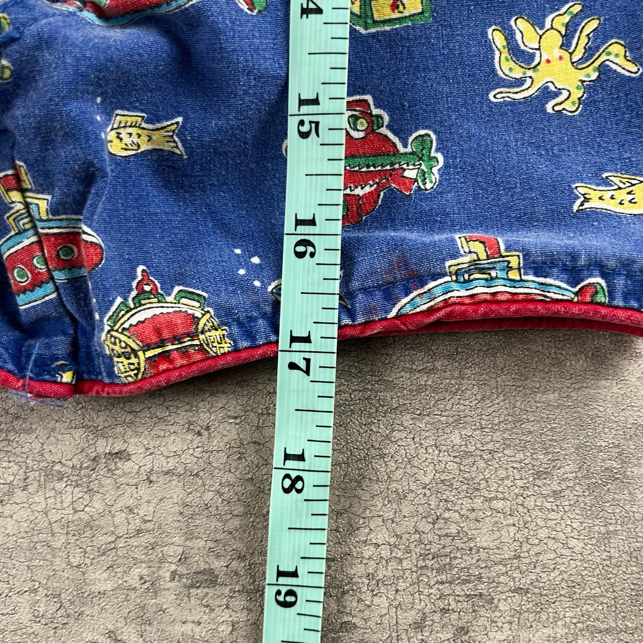 Vintage OshKosh Submarine Print Shortalls 12 Months