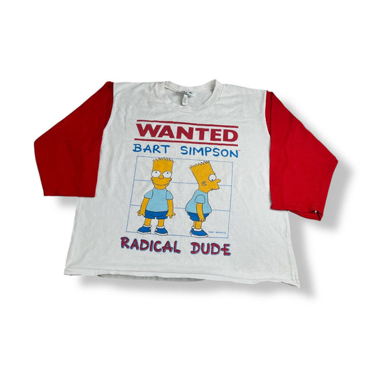 Vintage Bart Simpson Raglan Youth XL Adult Small