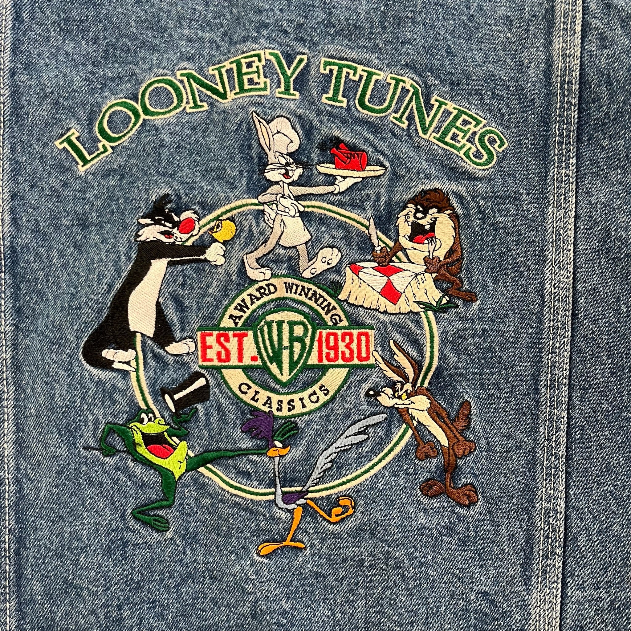 Vintage Looney Tunes Denim Jacket Youth Large