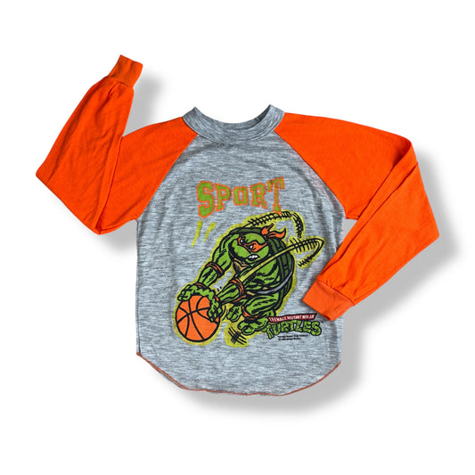 Vintage 1992 TMNT Basketball Longsleeve 5/6T