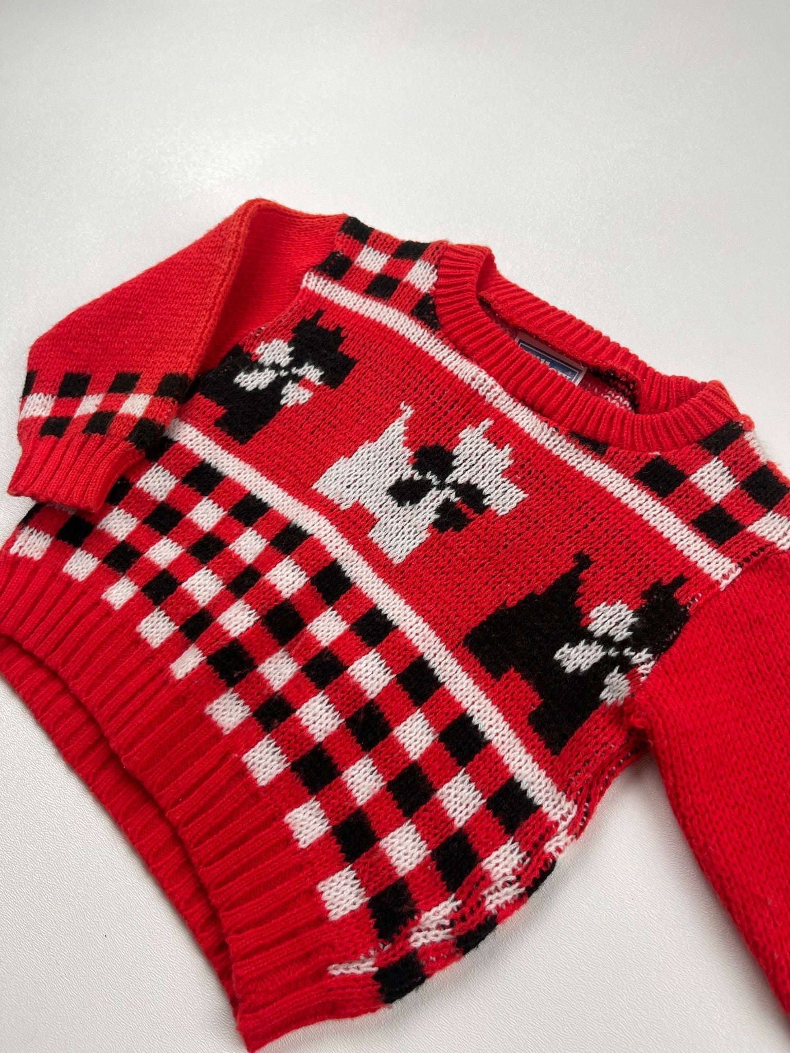 Vintage Scottish Terrier Knit Crewneck 12 Months