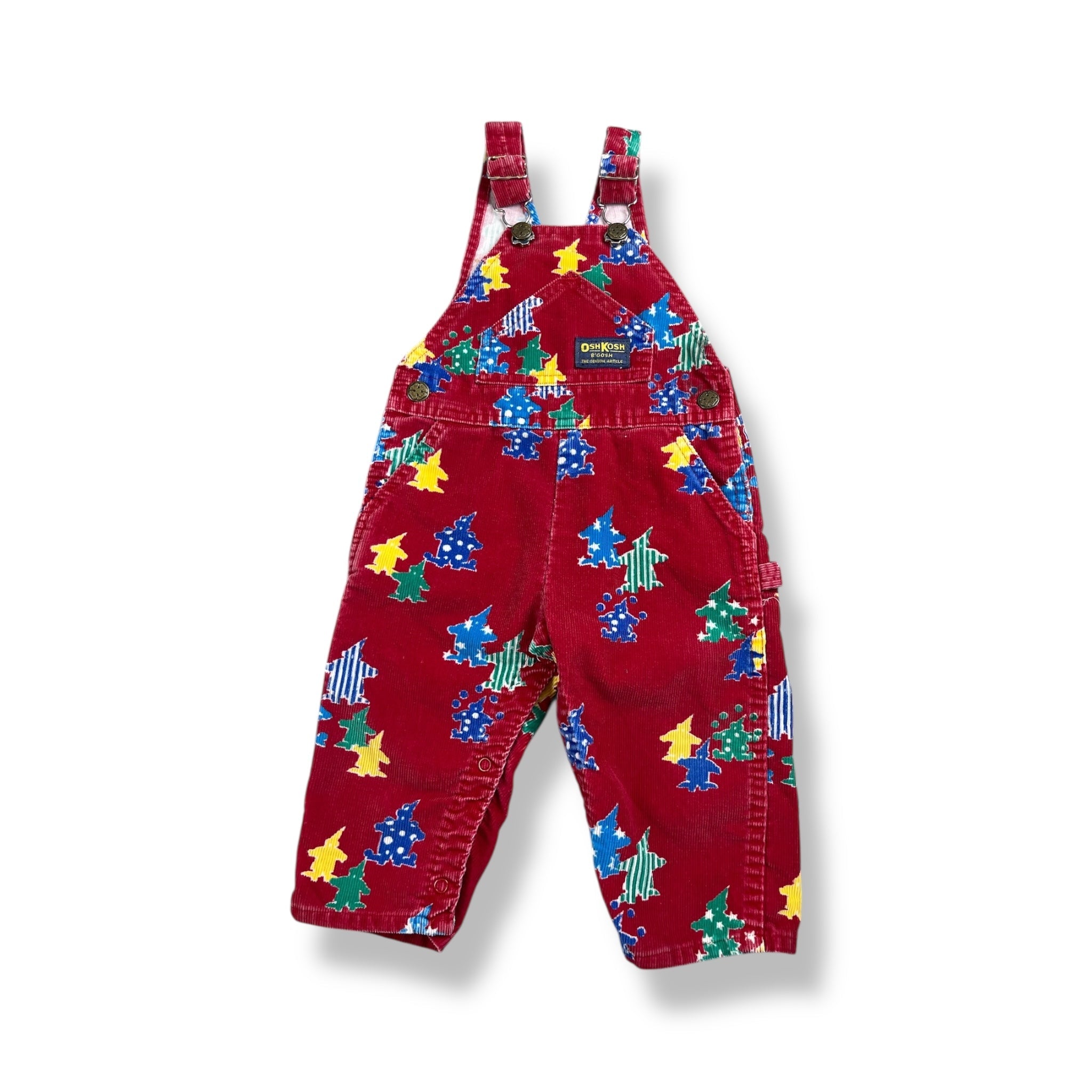 Vintage OshKosh Clown Print Vestback 18-24 Months