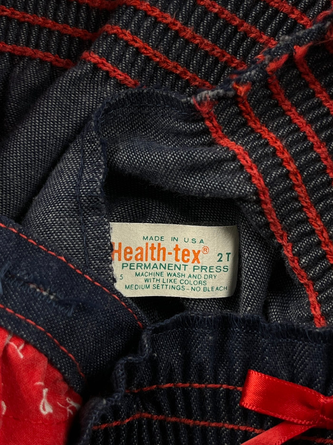 Vintage Health-tex Denim Cherry Dress 2T