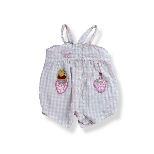 Vintage Gingham Winnie The Pooh Romper 24 Months