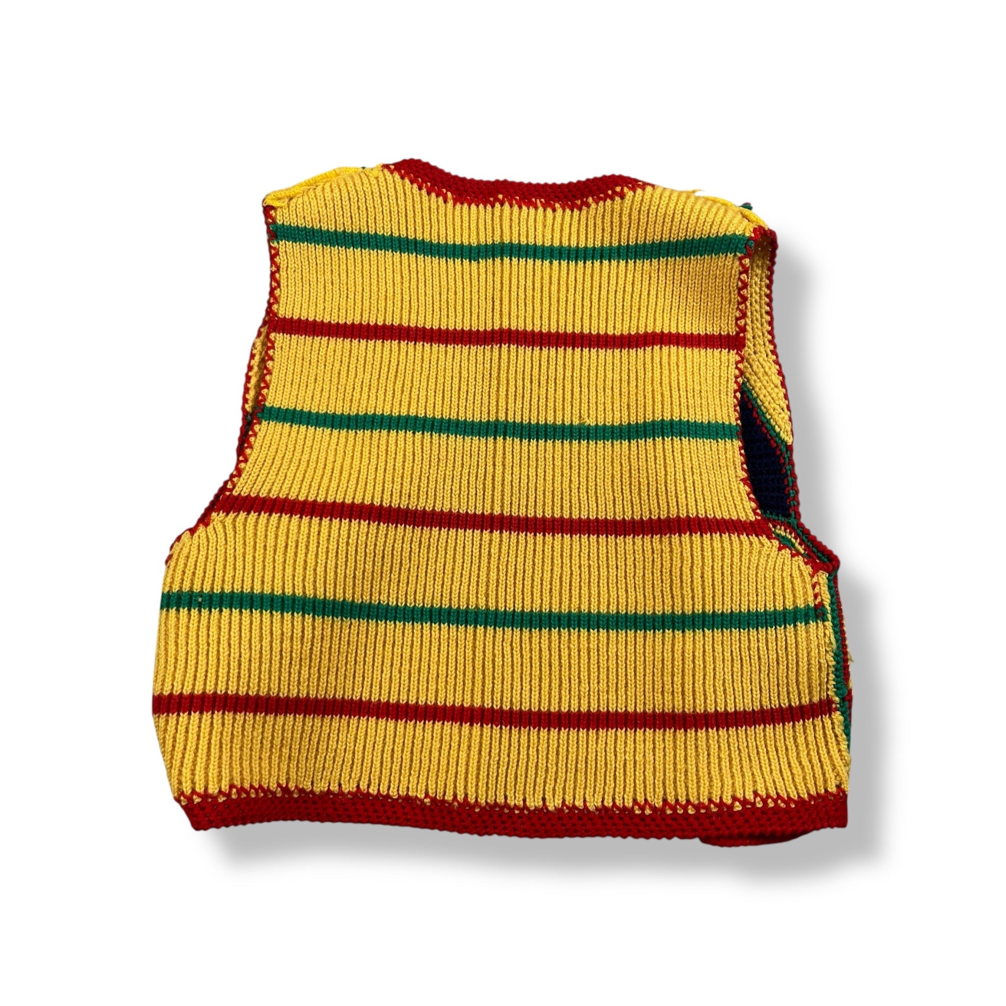 Vintage Crochet Color Block Vest 2-4T