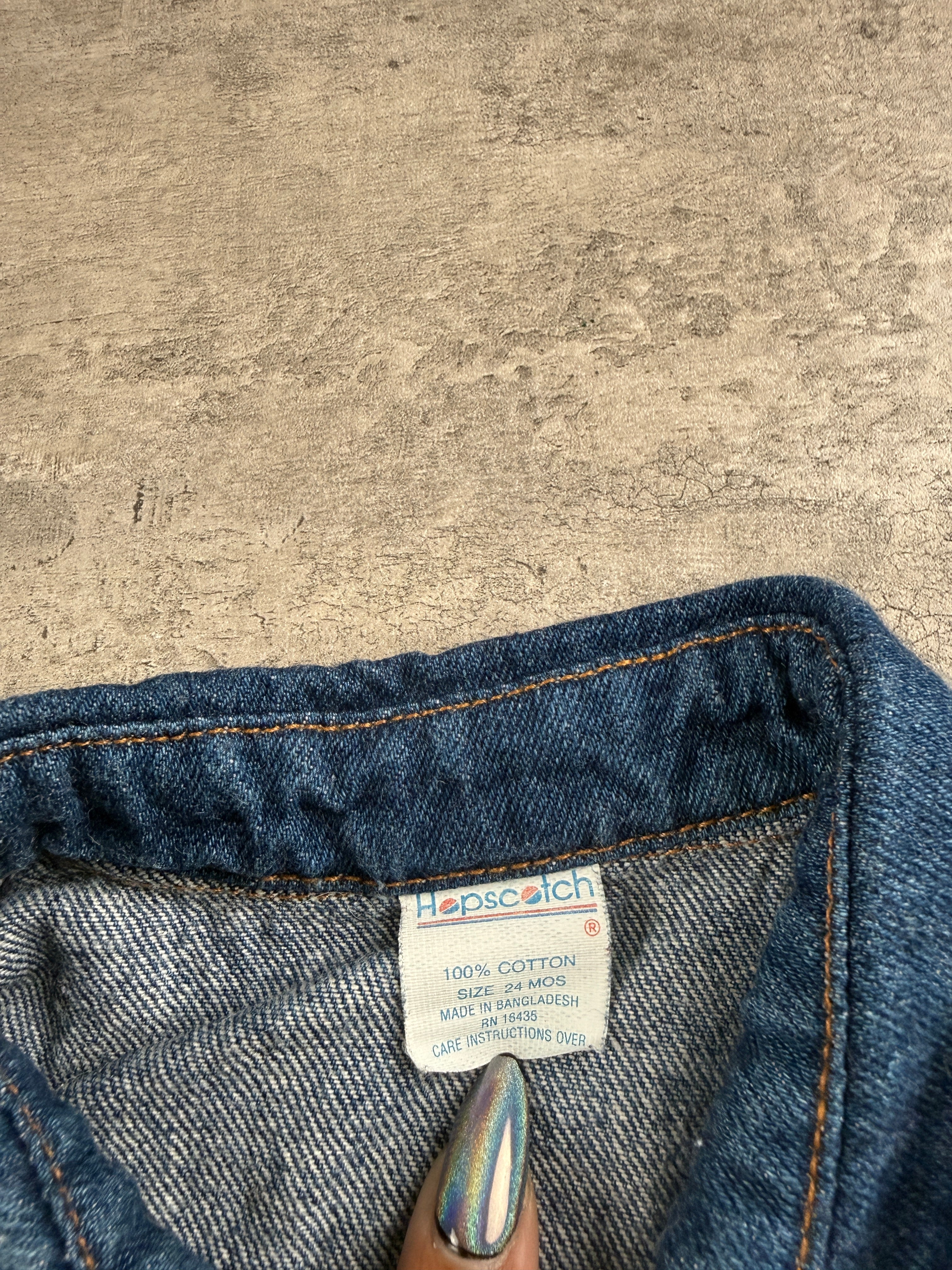 Vintage Chevron Denim Vest 18 Months