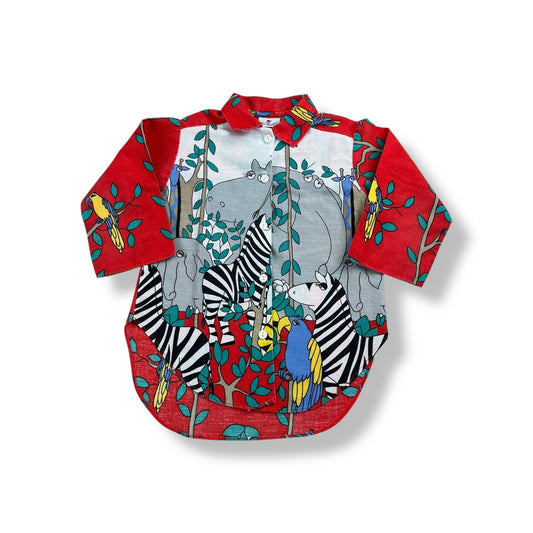 Vintage Safari AOP Button Up 4T