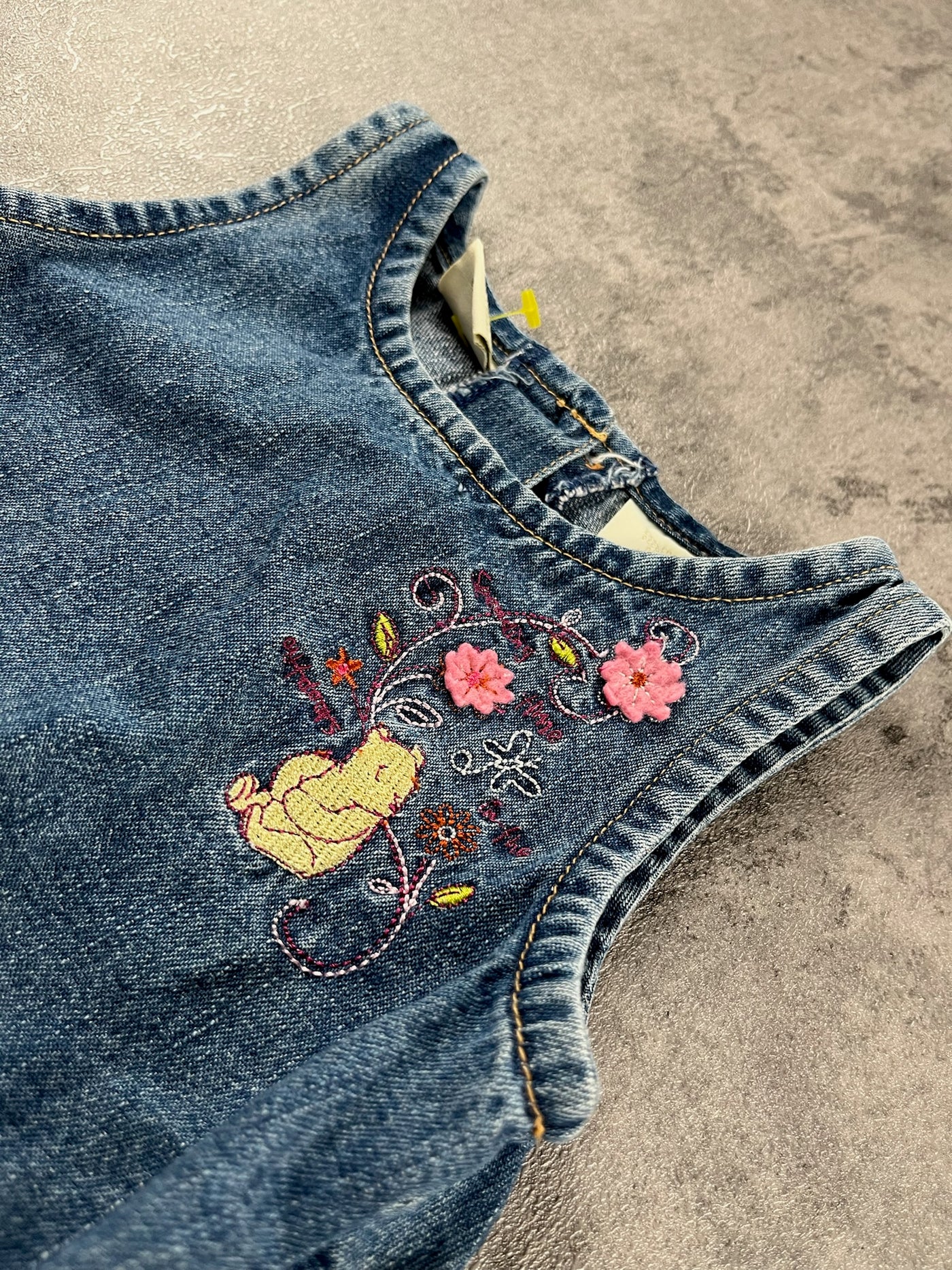 Vintage Classic Winnie The Pooh Denim Dress 2T