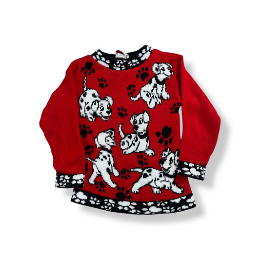 Vintage 101 Dalmatians Crewknit 3/4T