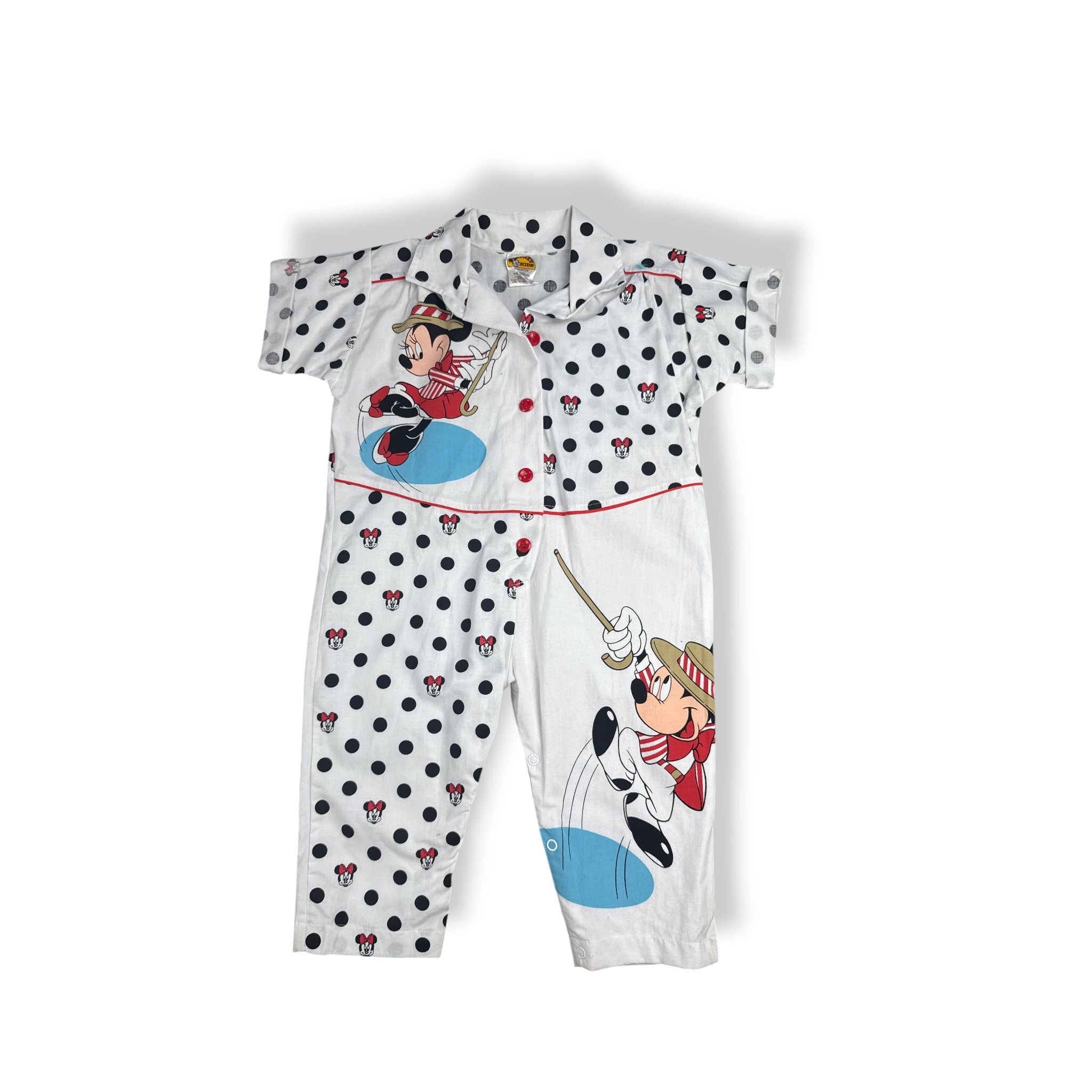 Vintage Disney Mickey & Minnie Romper 24 Mo