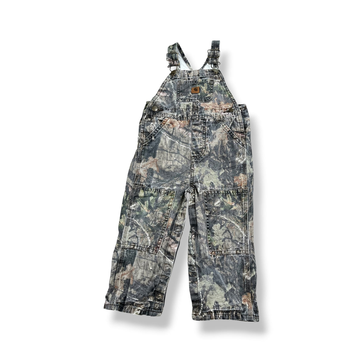 Vtg Carhartt Camo Overalls 24M