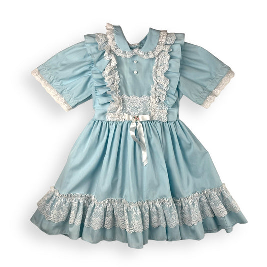 Vintage Mini World Ruffl3 Laced Dress 4T