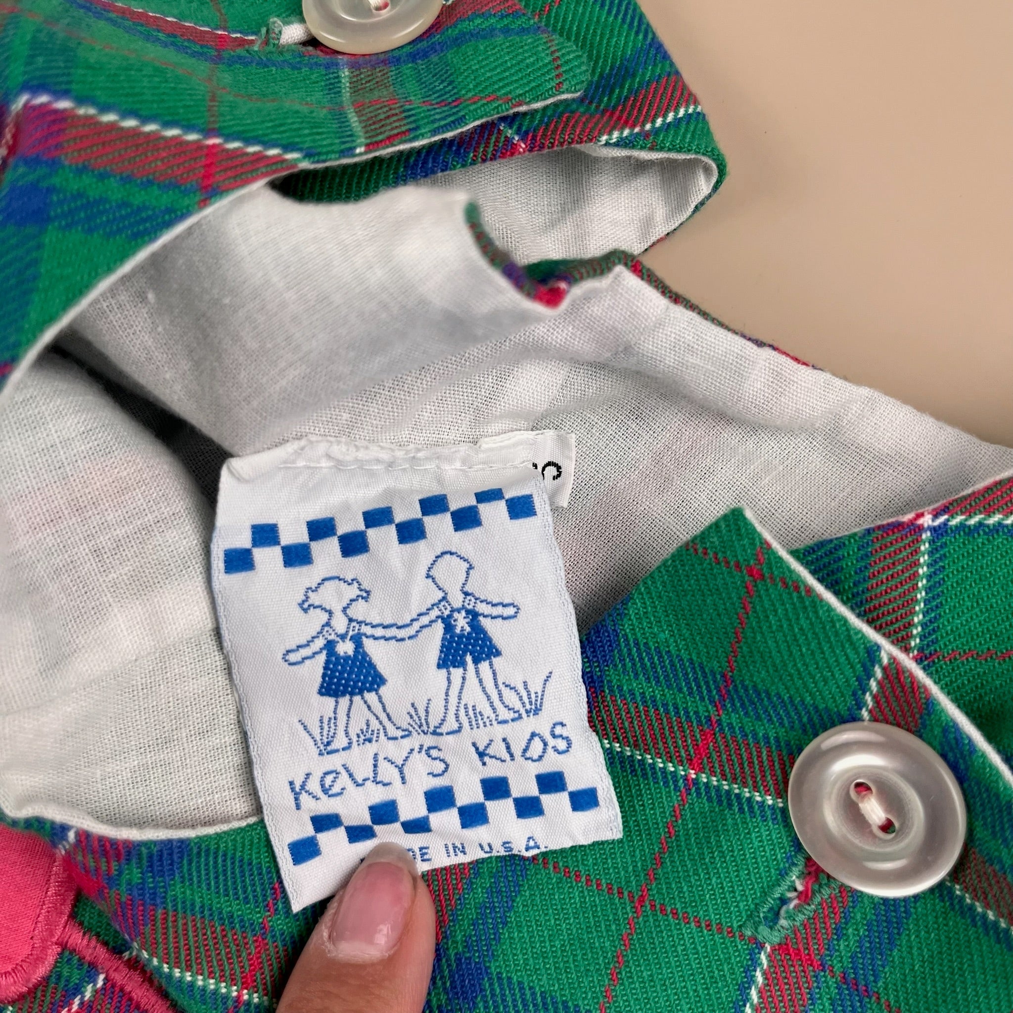 Vintage Gingham Telephone Romper 5T