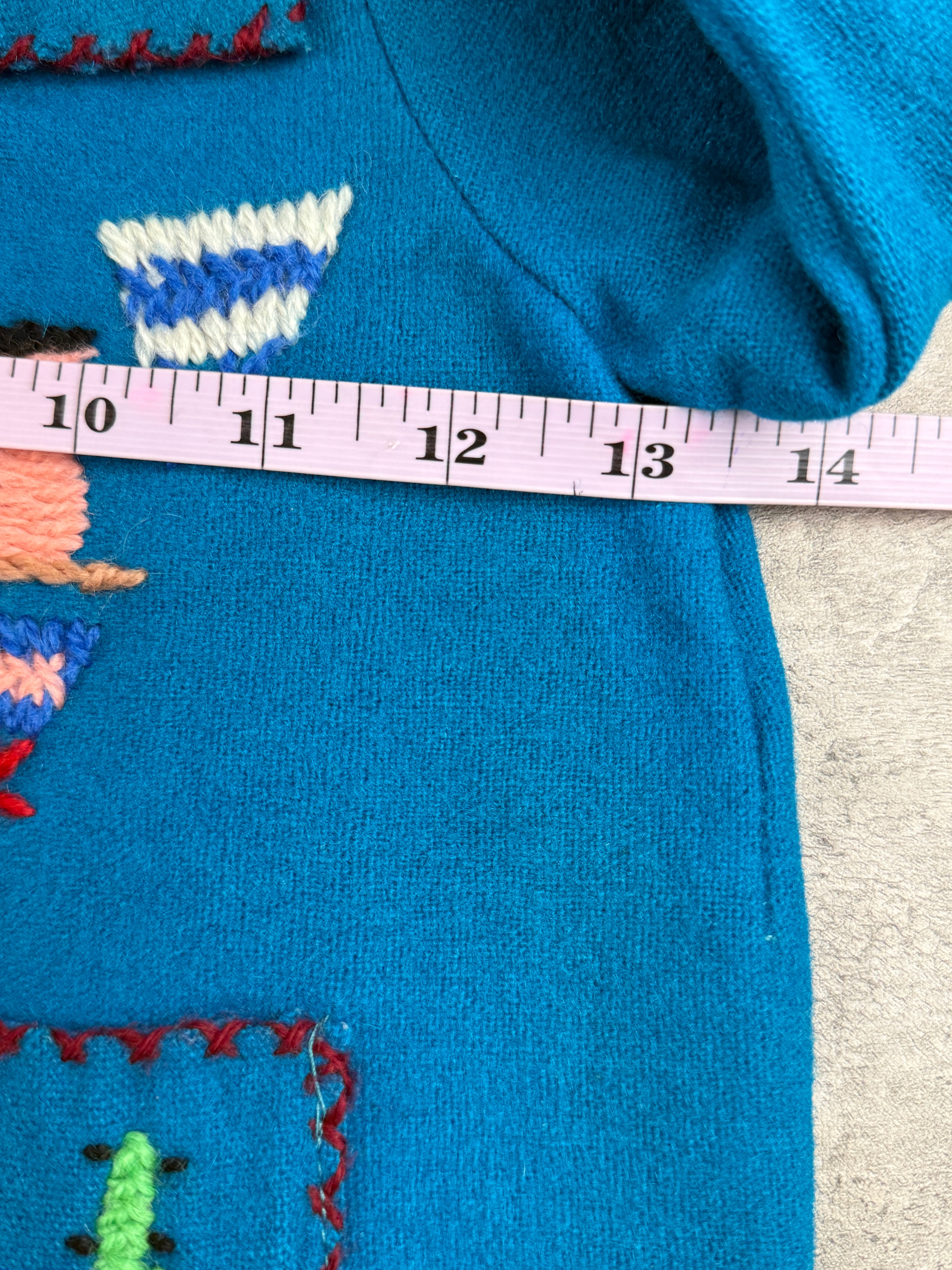 Vintage 50's 60's Mexican Wool Open Jacket 2/3T