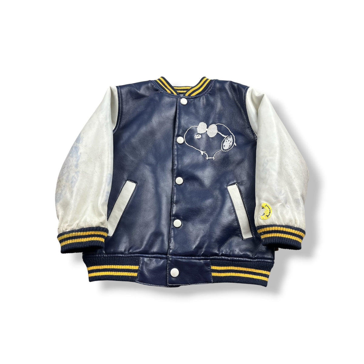 Vintage Snoopy Leather Jacket 4T