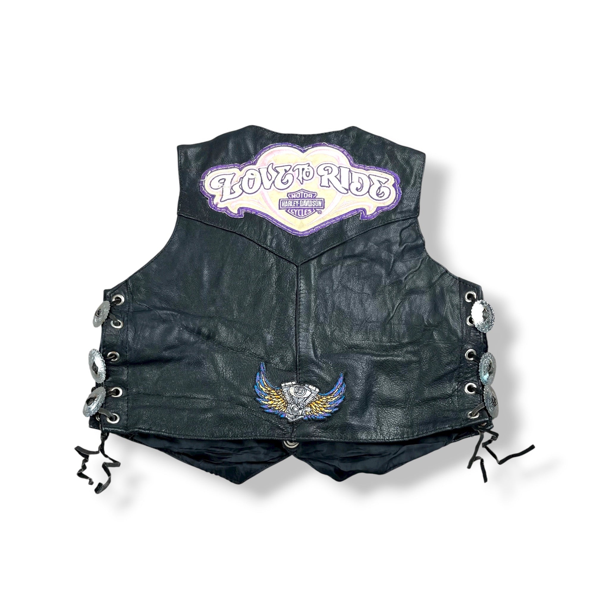 Vintage Teddy Bear Harley Davidson Biker Vest 2T
