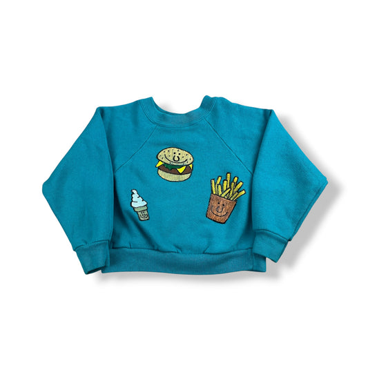 Vintage Burger & Fries Sweater 18-24 Months