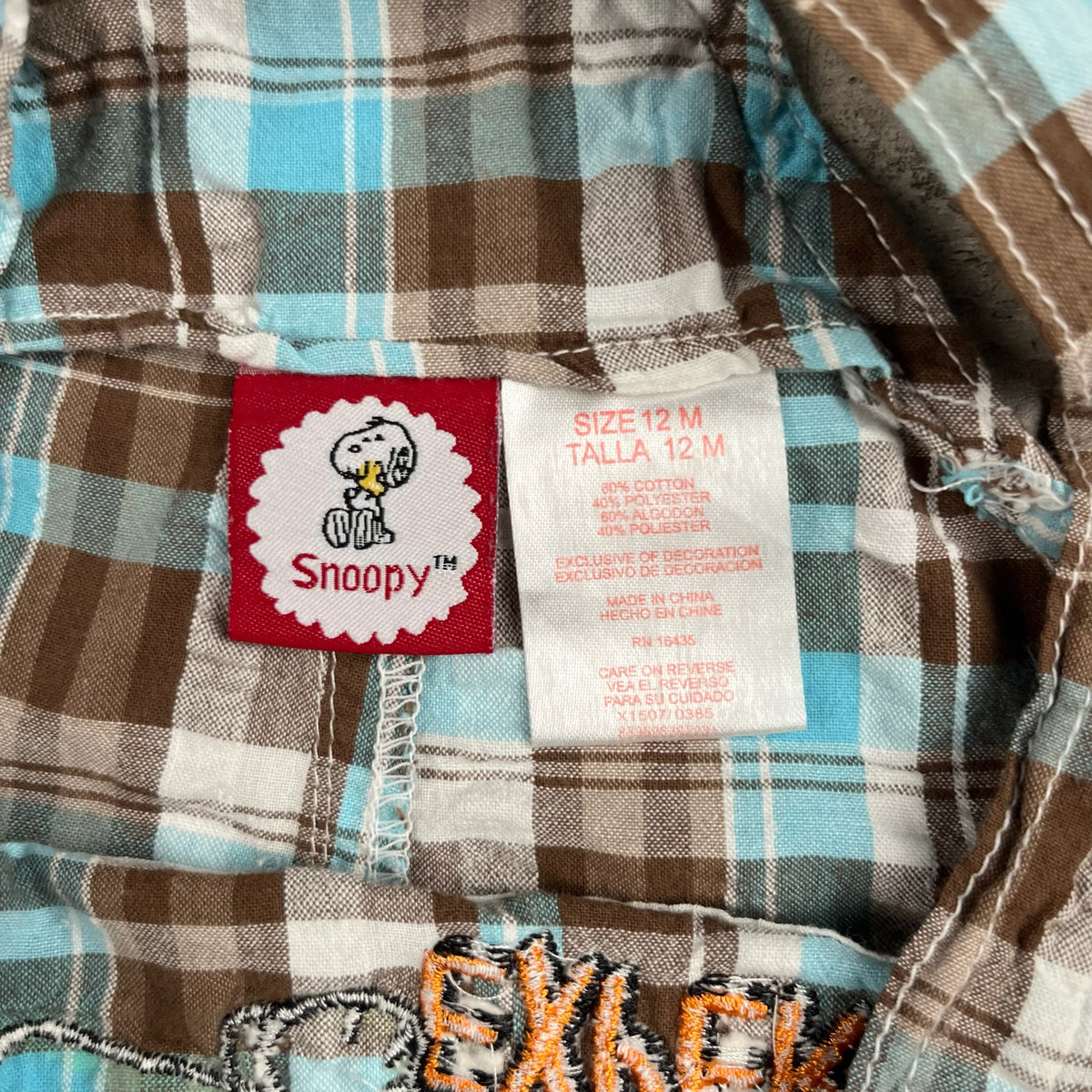 Y2K Snoopy Shortalls 12-18M