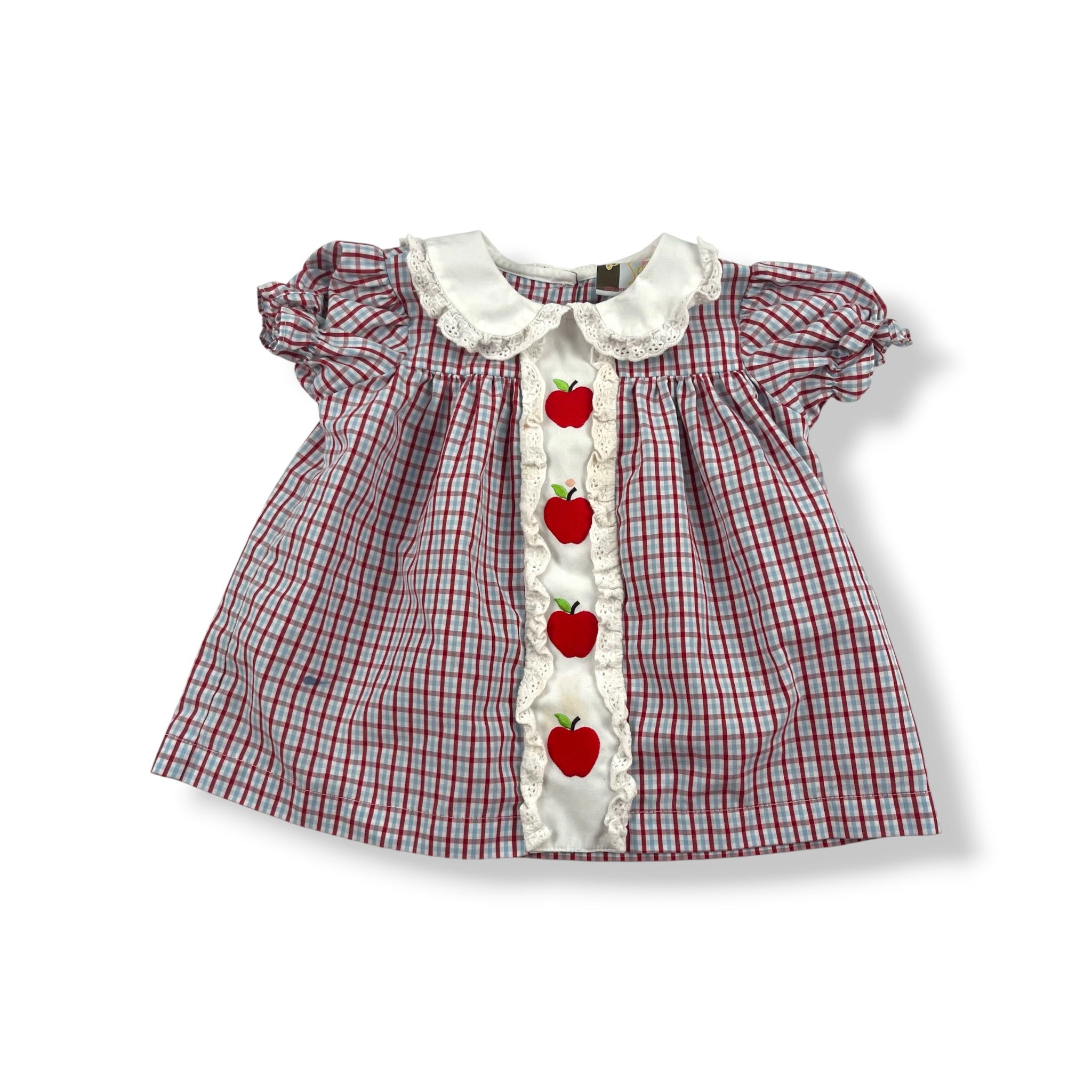 Y2K Apple Gingham Dress 18M
