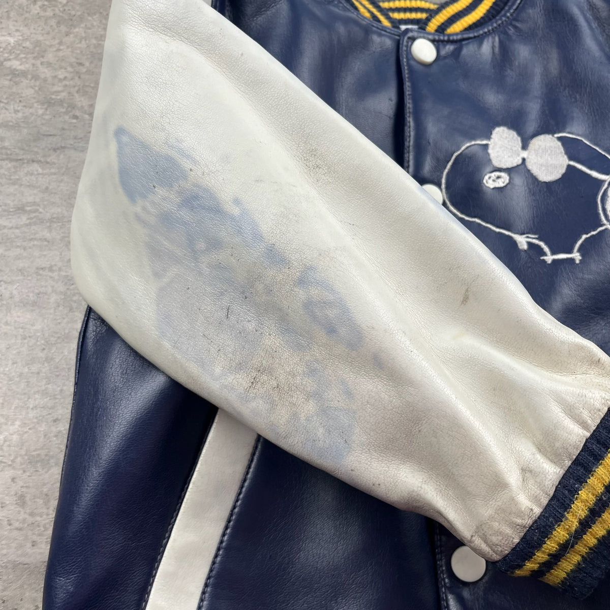 Vintage Snoopy Leather Jacket 4T