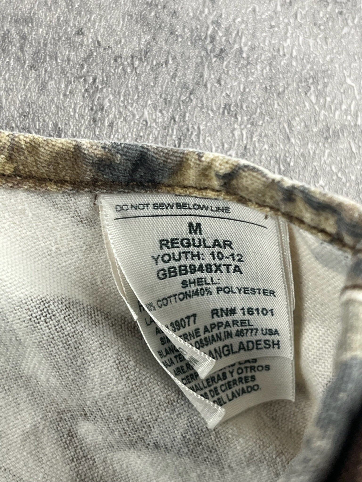 Vintage Berne Camo Overalls Youth Medium