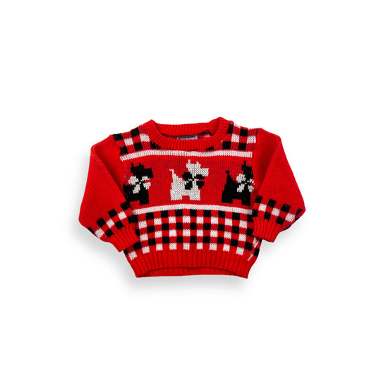 Vintage Scottish Terrier Knit Crewneck 12 Months