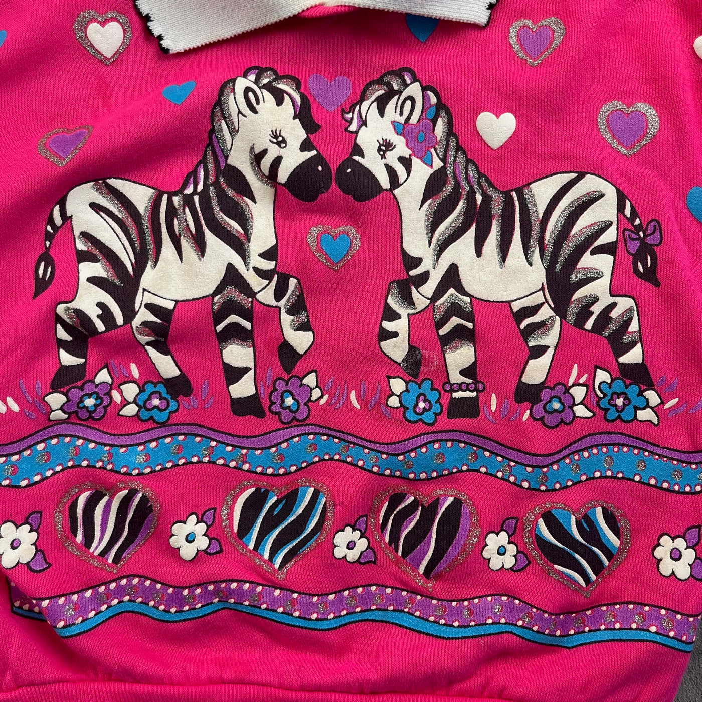 Vintage Zebra Polo Sweater 2T