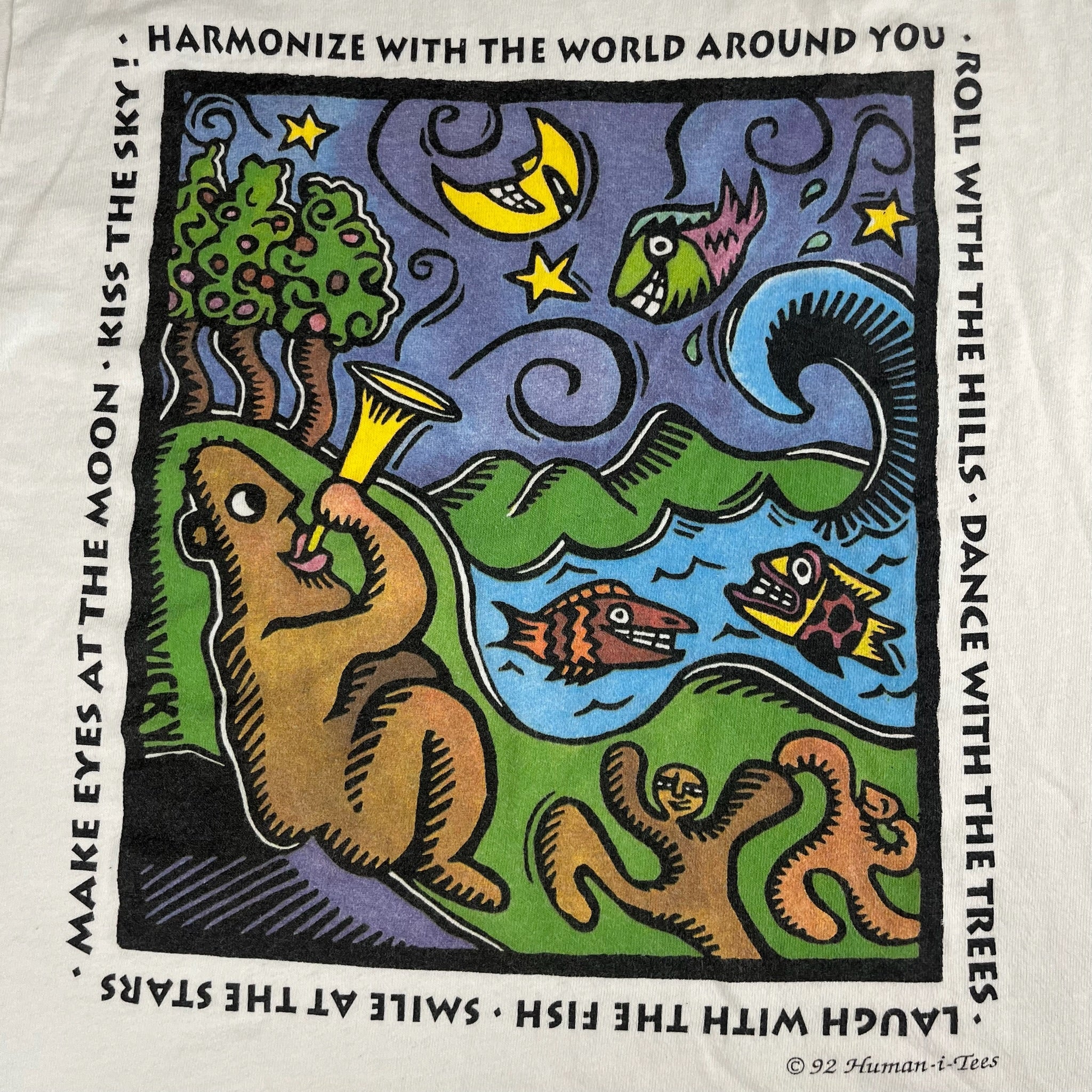 Vintage 90's Human-I T-Shirt Youth Medium
