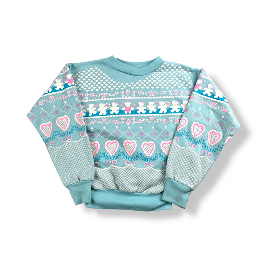 Vintage Teddy Bear AOP  Crewneck 4T