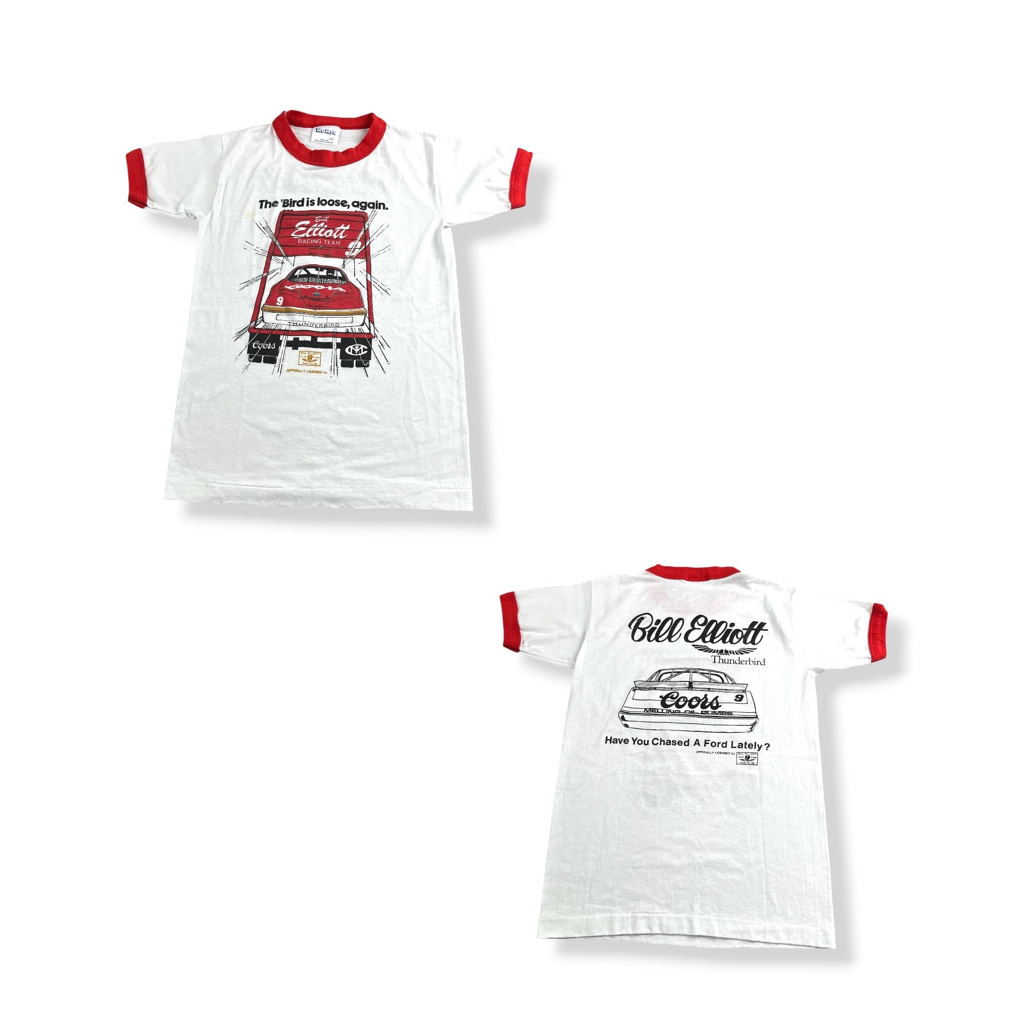 Vintage Coors Bill Elliot Ringer Youth Medium