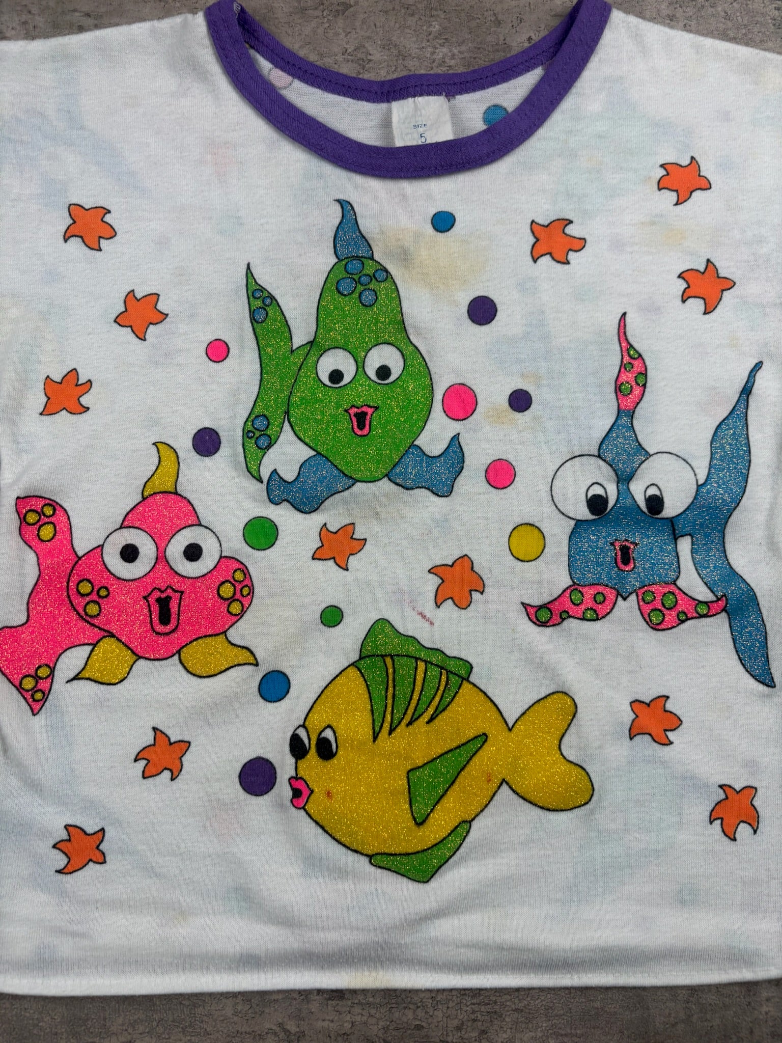 Vintage Fish Pj Top 3/4T
