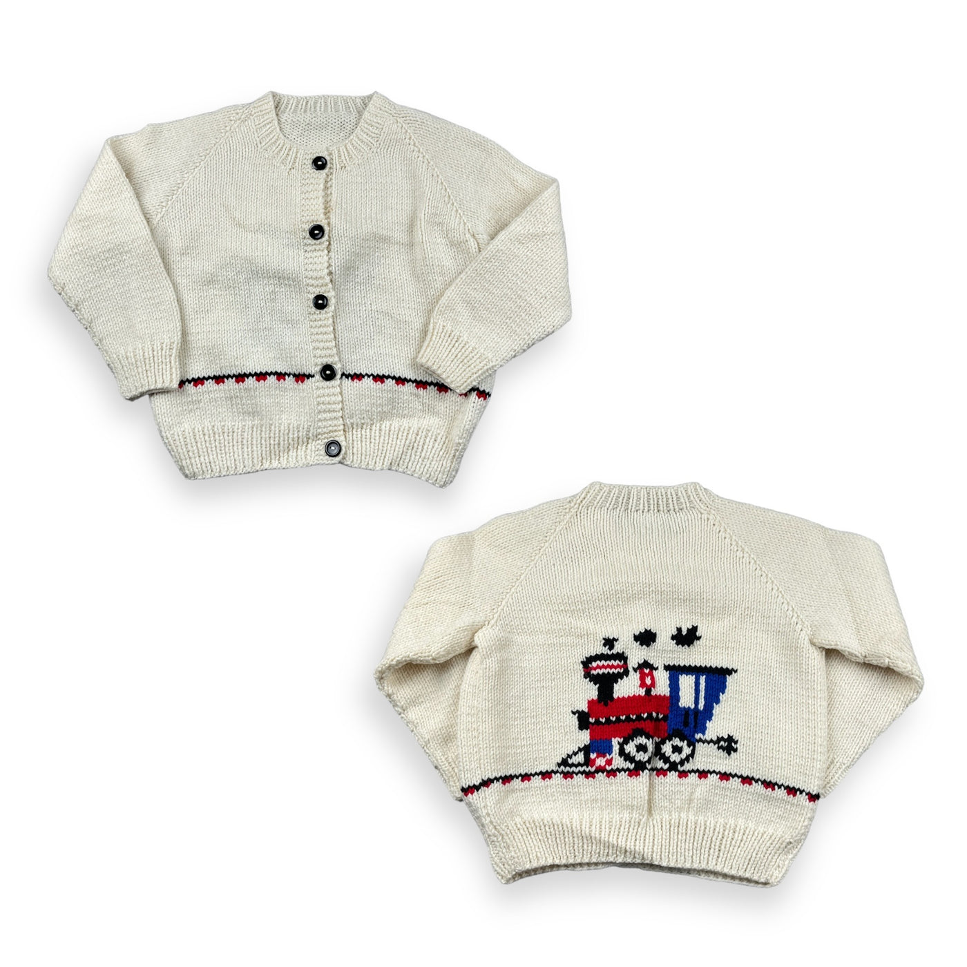 Vintage Train Cardigan Knit 4T