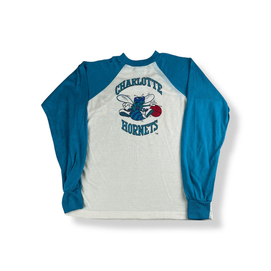 Vintage Charlotte Hornets Raglan Youth Medium