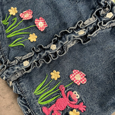 Y2K Elmo Denim Tank 2T