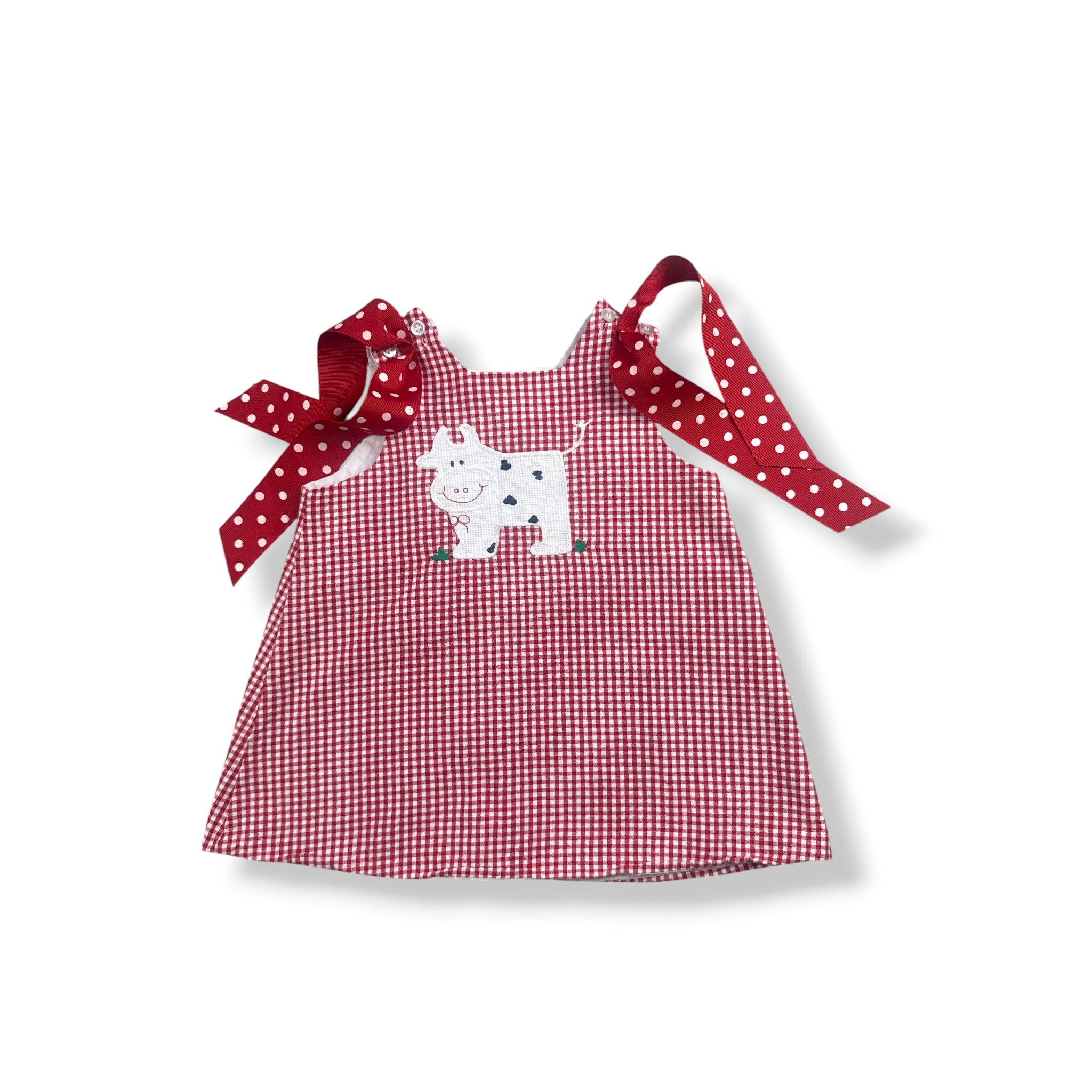 Vintage Gingham Cow Dress 12M