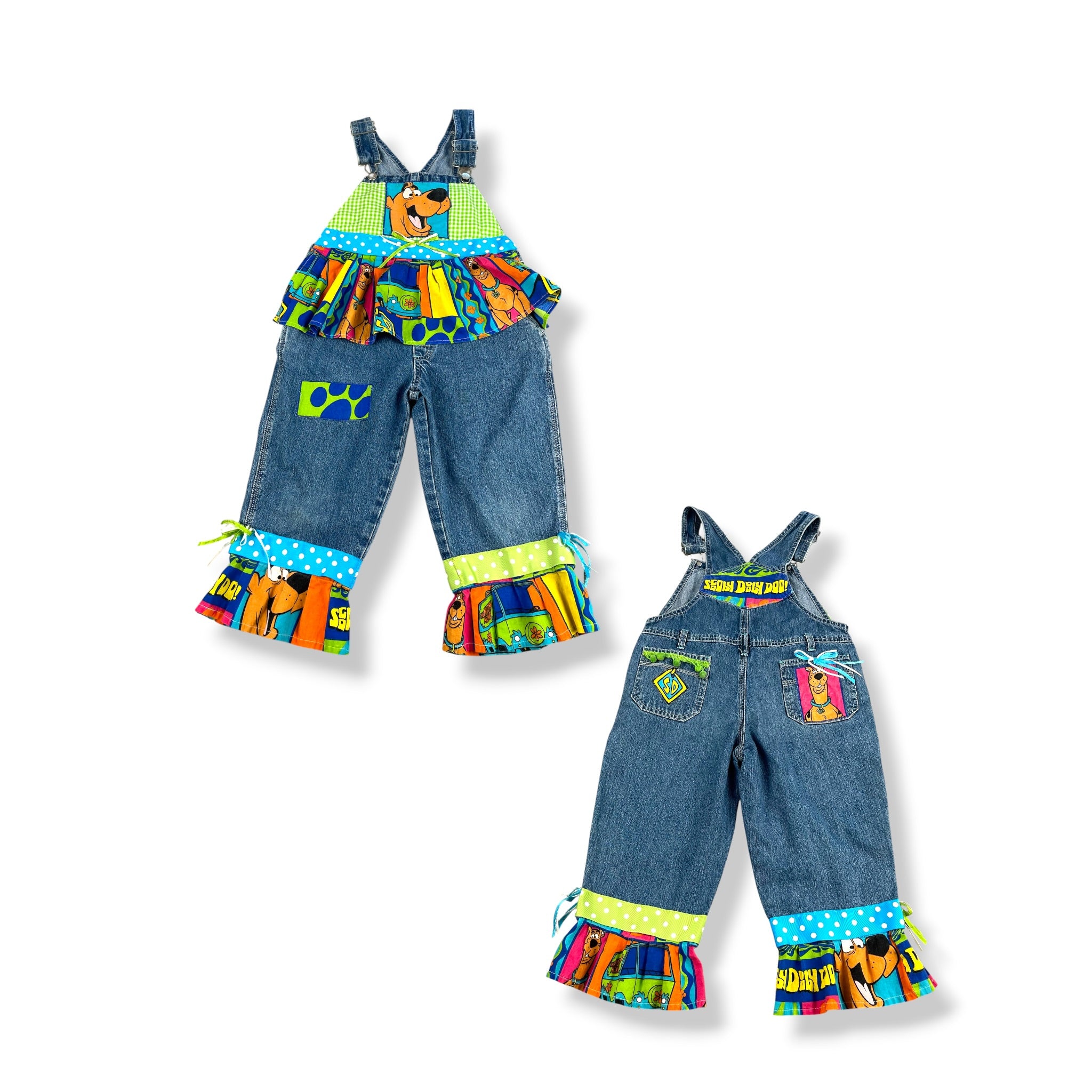 Scooby Doo Upcycled Overalls 4/5T