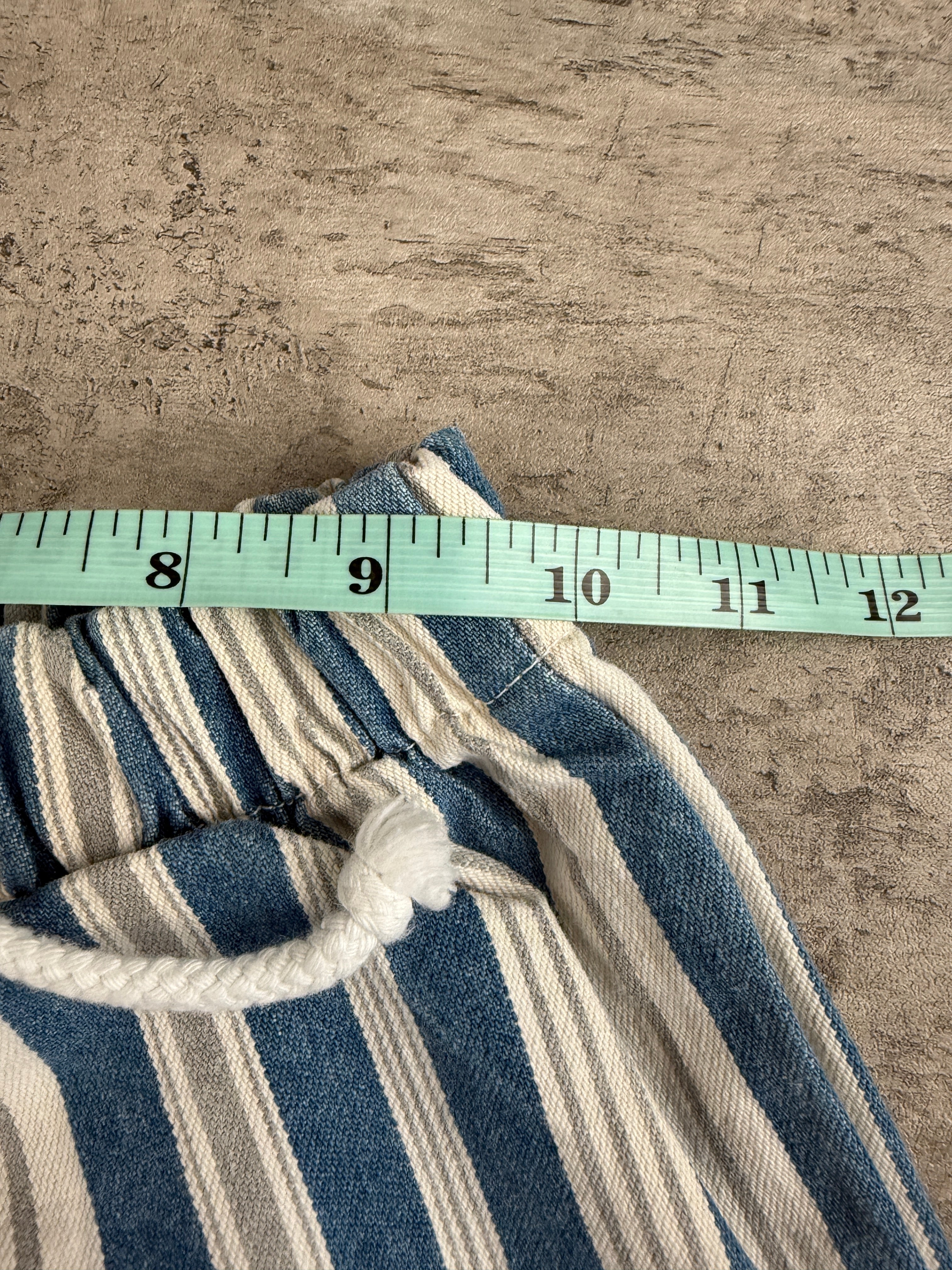 Vintage Striped Denim Pocahontas Shorts 8-10