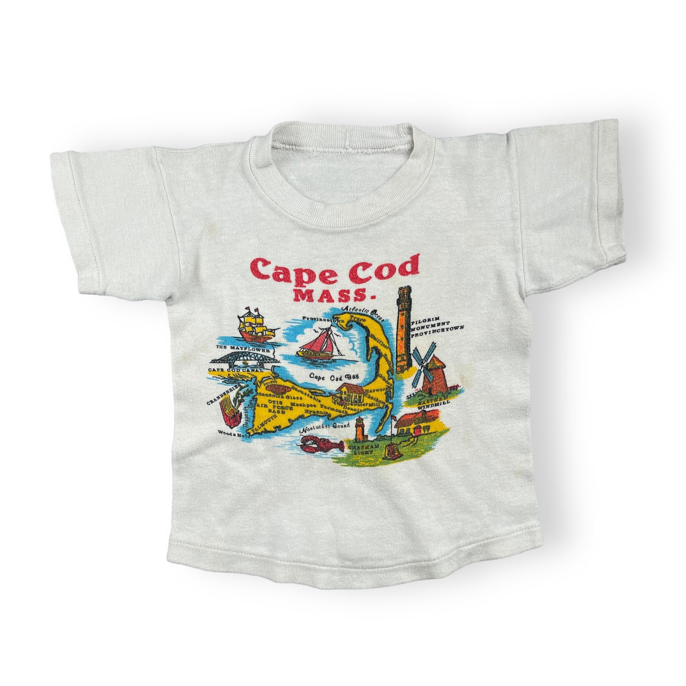 Vintage 60’s Cape Cod Massachusetts Souvenir T-Shirt 2T