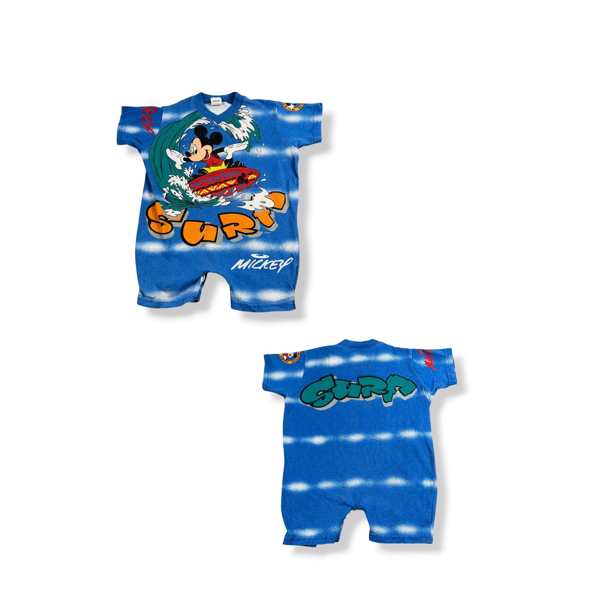 Vintage Mickey Mouse Surf Romper 2T