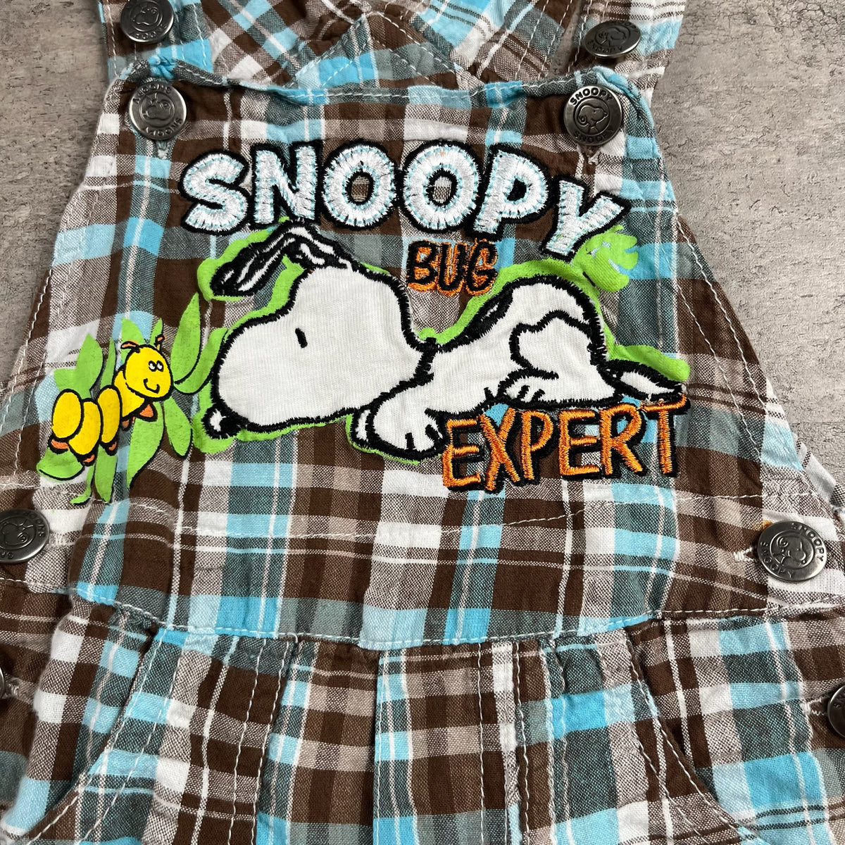 Y2K Snoopy Shortalls 12-18M