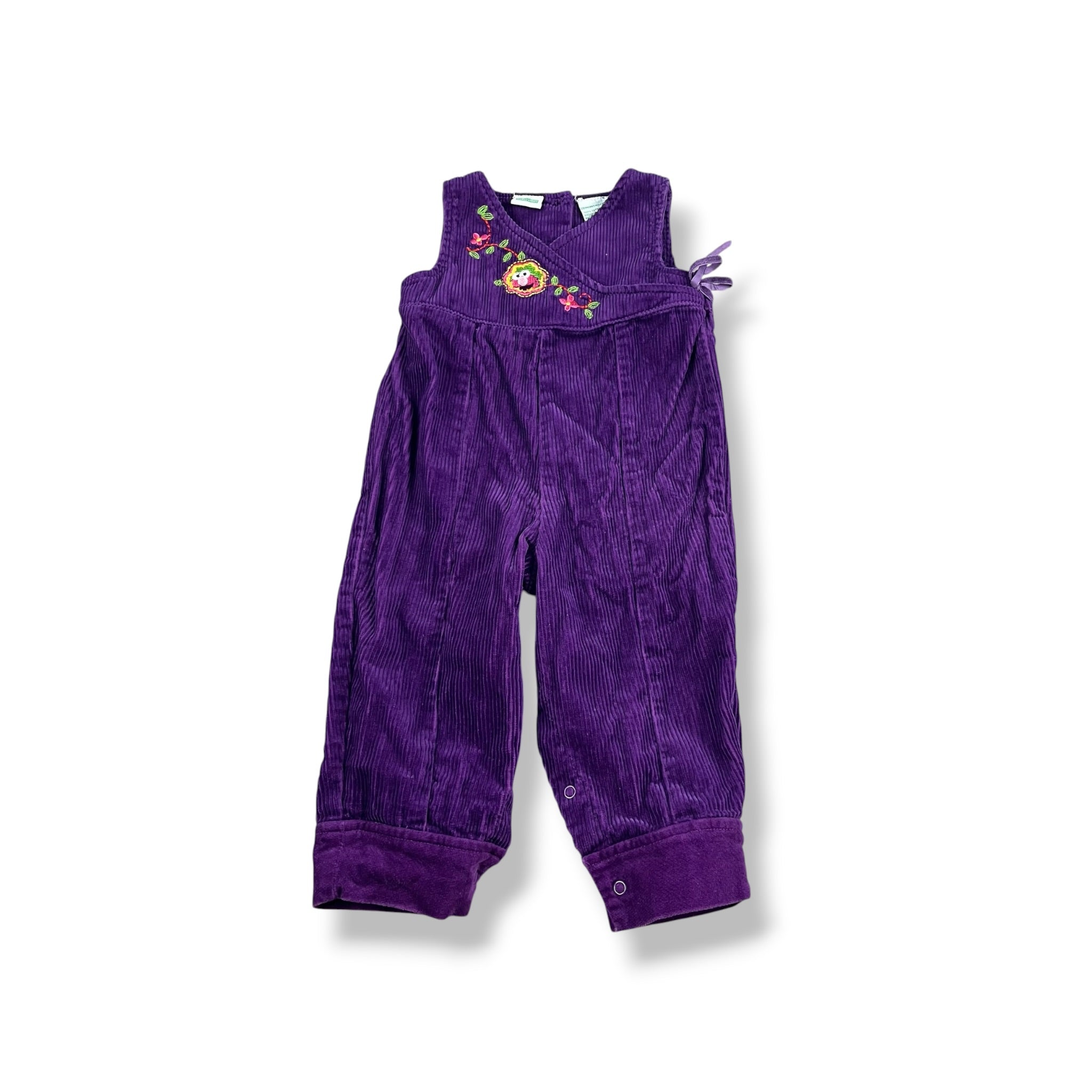 Vintage Elmo Sesame Street Corduroy Overalls 18 mo