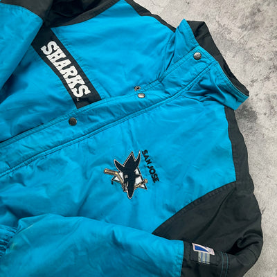 Vintage San Jose Sharks Puffer Jacket Youth Large