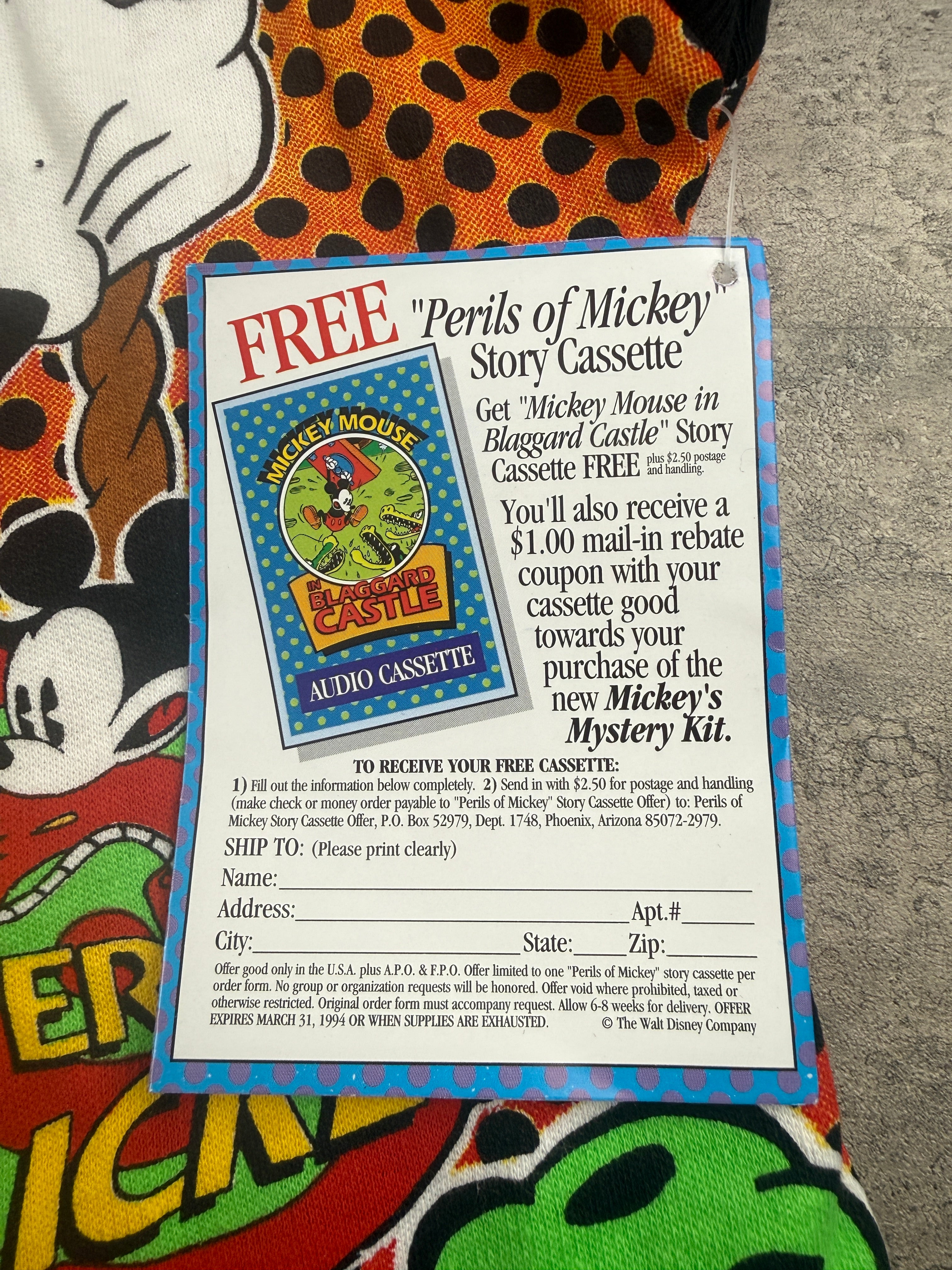 Vintage Deadstock Mickey Mouse 18-24 Months