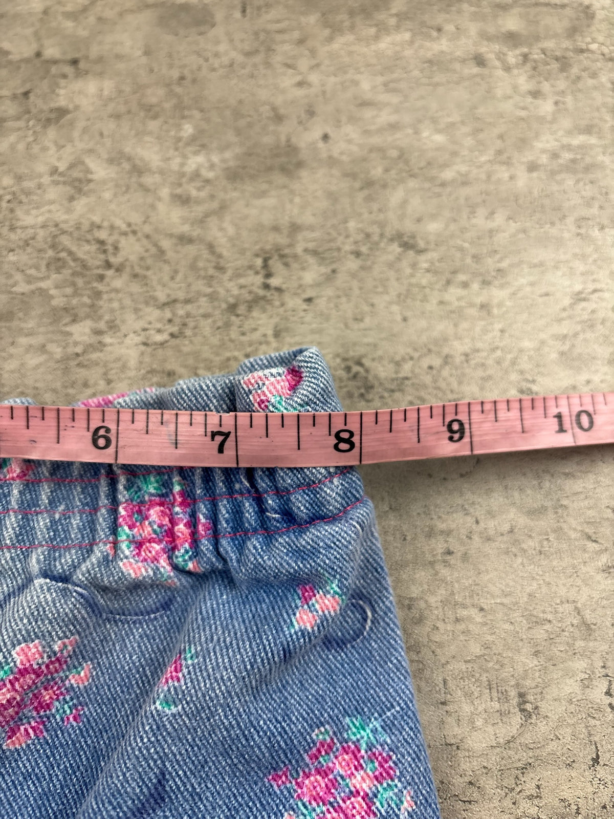 Vintage Floral Denim Pants 18-24M