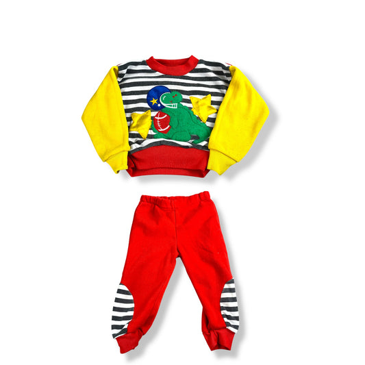 Vintage Colorblock Dinosaur Set 12 Months